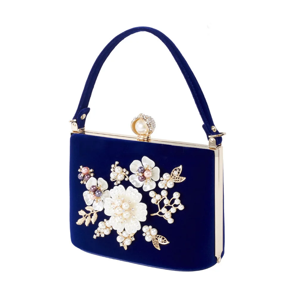 2019 Ladies Velvet Clutch Pearl Crystal Evening Bags Women Velour Party Wedding Hand Bag Bridal Luxury Mini Day Purse Bolsos 2019 Ladies Velvet Clutch Pearl Crystal Evening Bags Women Velour Party Wedding Hand Bag Bridal Luxury Mini Day Purse Bolsos
