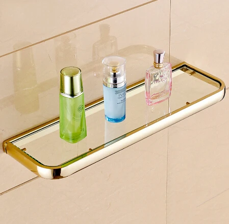 new arrivals high quality wall mounted classic bathroom glass shelf brass material bath shower shelf bathroom cosmetic shelf in bathroom shelves from home - Glass Shelves For Bathroom new arrivals high quality wall mounted classic bathroom glass shelf brass material bath shower shelf bathroom cosmetic shelf in bathroom shelves from home - Glass Shelves For Bathroom