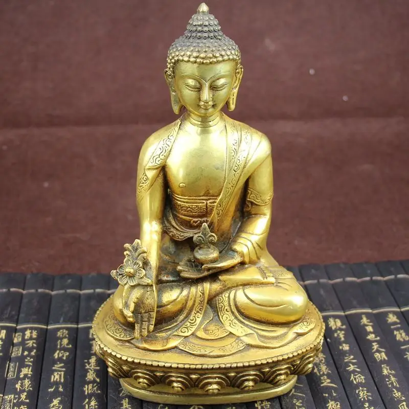 

Large Tibet Tibetan brass Medicine Buddha Statue