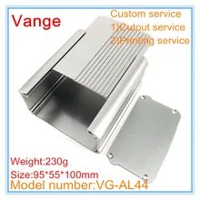 5 шт./лот, Настенный алюминиевый корпус diy 6063-T5, алюминиевая коробка для проекта 95*55*100 мм для оборудования усилителя