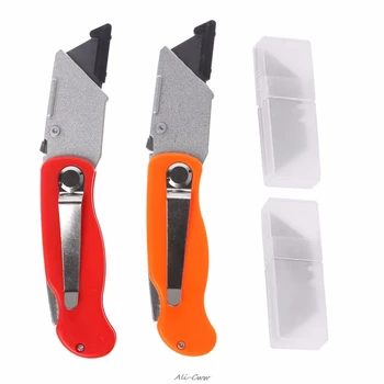 

Practical Folding Utility Knife For Paper Plastic Cutting With Replacement Blade
