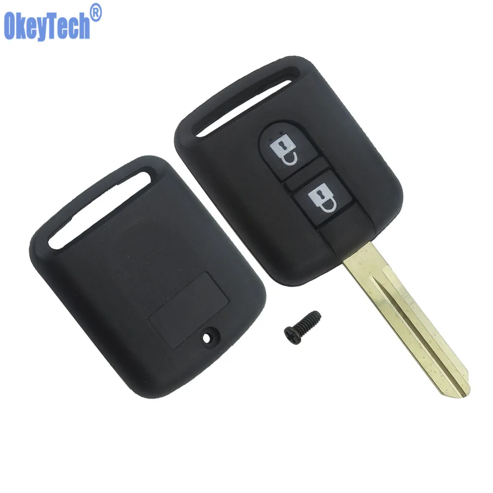 OkeyTech Remote Car Key Shell Case Fob Keyless Entry Cover 2 Buttons For Qashqai Nissan Micra Navara Almera Note Free Shipping
