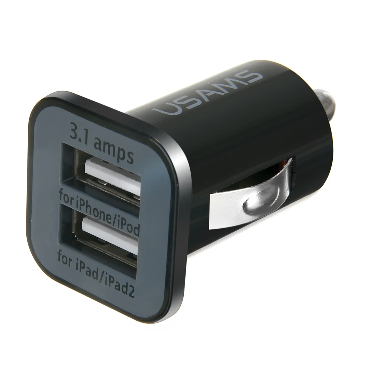 DC 12V черный двойной USB Автомобильное зарядное устройство адаптер прикуривателя 3.1A автомобильное зарядное устройство адаптер для смартфона/планшета