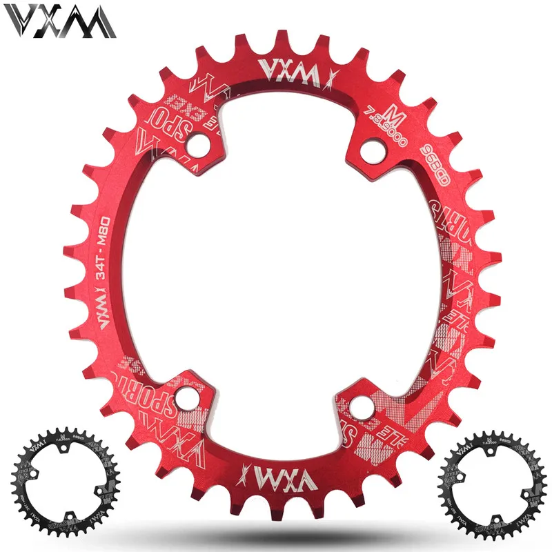 VXM Oval Round MTB Bicycle Crank Chainwheel 96BCD Narrow Wide Chainring 32T34T36T38T For XT M7000 M8000 M9000 Bicycle Parts