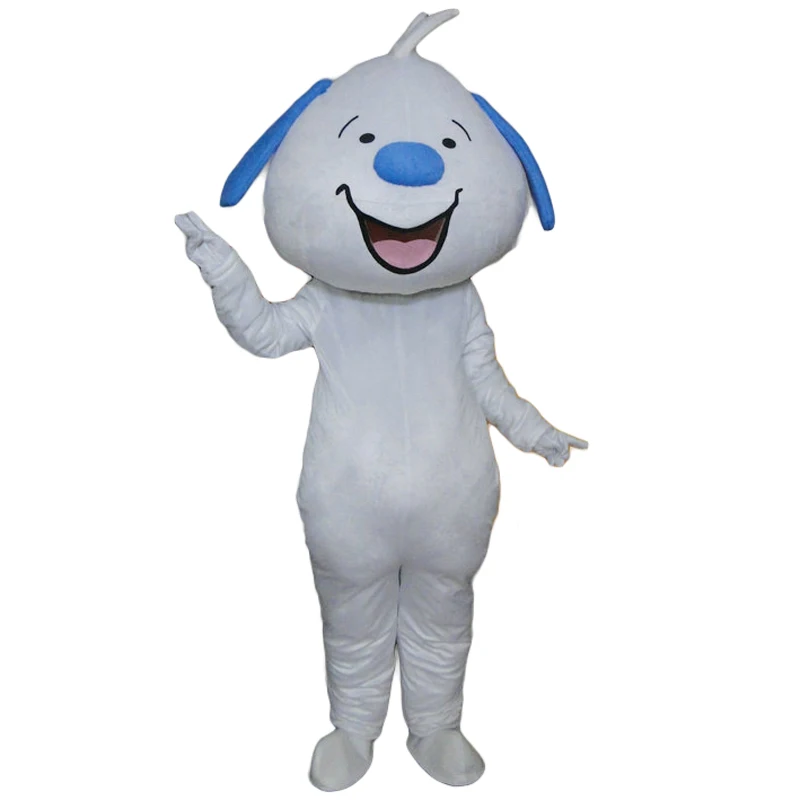 

Fancy White Dog Mascot Costume Pug Pup Dog Puppy Dog With