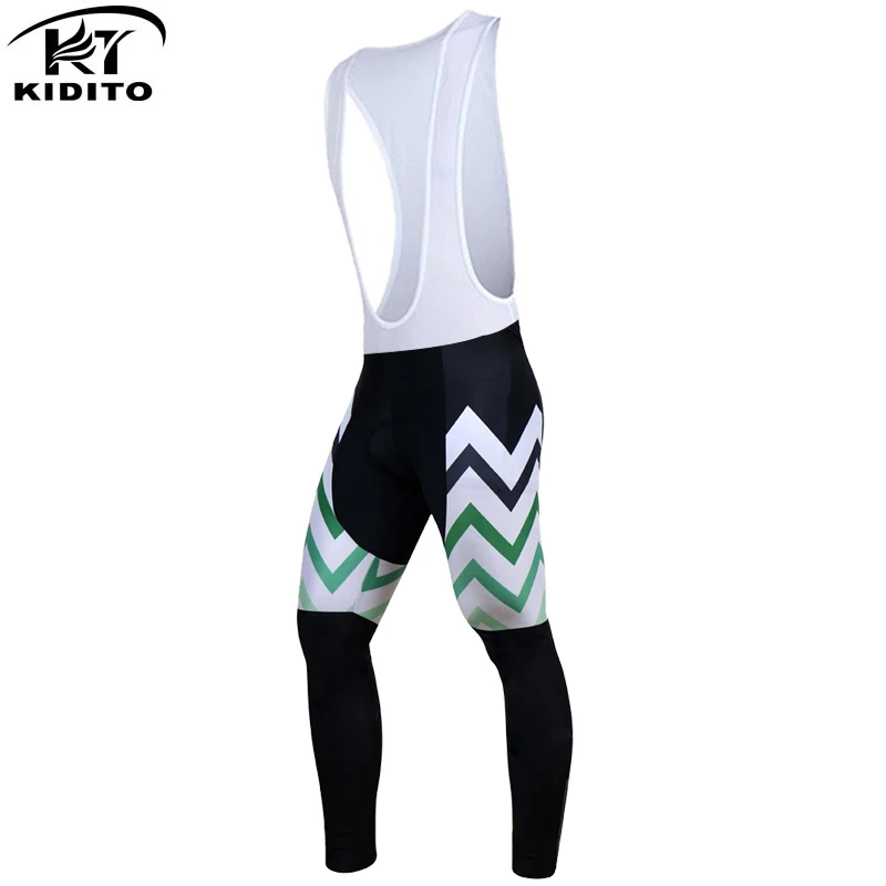 

KIDITOKT 2018 pro team Winter Thermal Long Cycling Bib Pants Fleece MTB Bike Bicycle Racing Bib Shorts 3D Padded Coolmax Gel