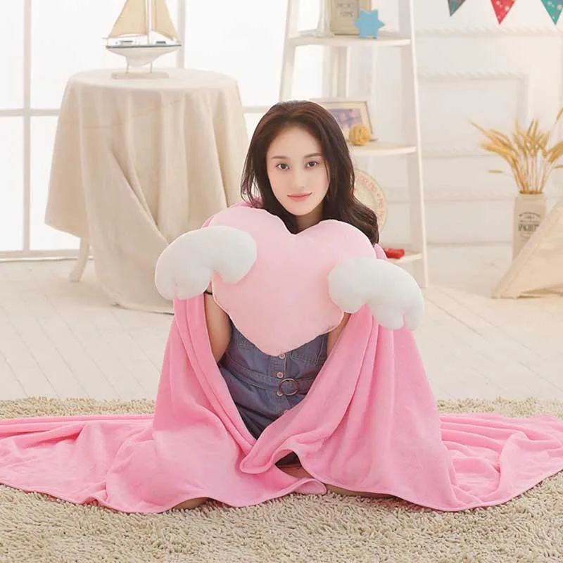 Asas do Amor Almofadas de Pelúcia Brinquedos de Pelúcia Cobertor de Luxo Sensação de Enchimento Centímetros Kawaii Anjo Travesseiro Embutido ar Condicionado Suave 1 pc 60