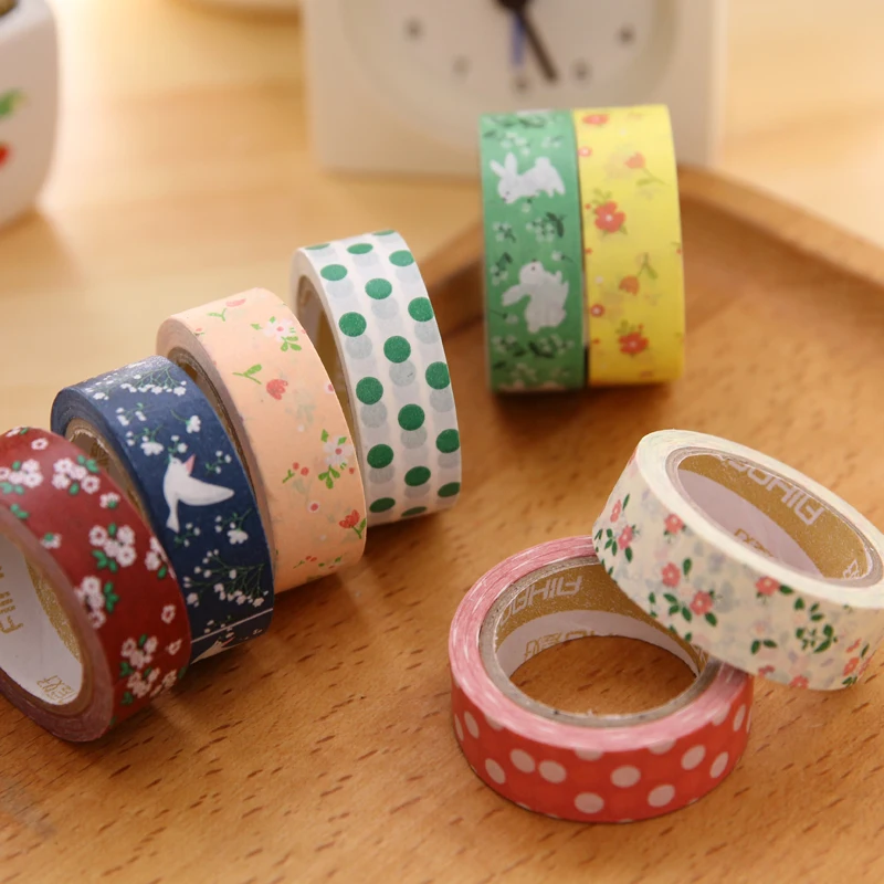 40 pcs/Lot Spring flower paper tape Decorative scotch masking sticker ...