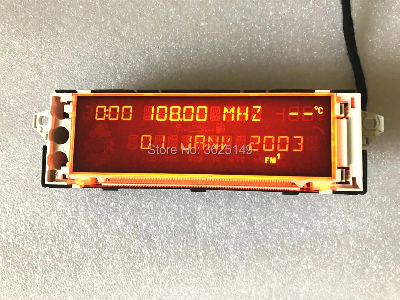 Автомобильный красный экран с поддержкой USB Aux дисплей монитор 12 pin для Peugeot 307