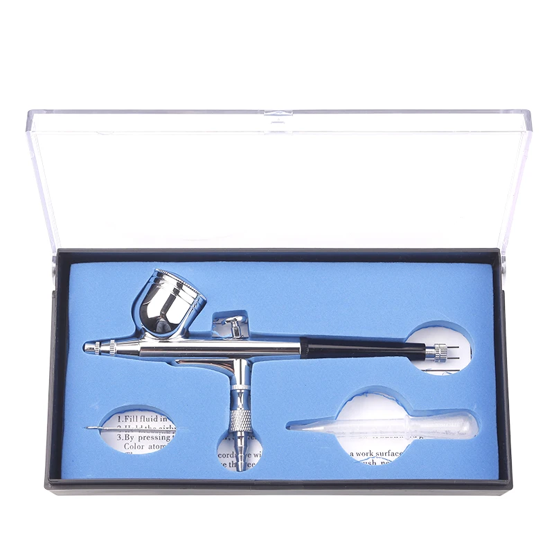 

Dual Action Gravity Feed 0.3mm Gun Spray Airbrush Nail Art Paint Kit Tattoo Tool #86206