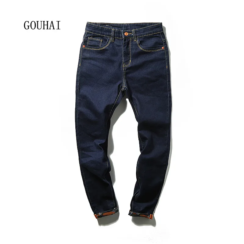 2016 European American Style Men Jeans Solid Plus Size New Design Slim Fashion Jeans For Men