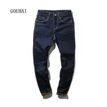2016 European American Style Men Jeans Solid Plus Size New Design Slim Fashion Jeans For Men