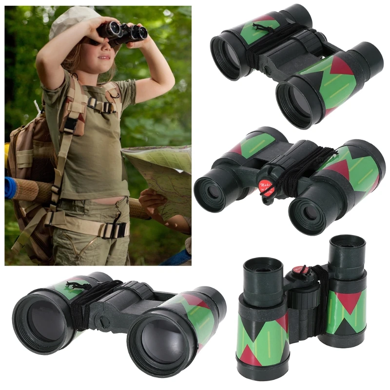 الاطفال الأطفال تلسكوب 10x30 مجهر التمويه في الهواء الطلق الصيد المحمولة حبل