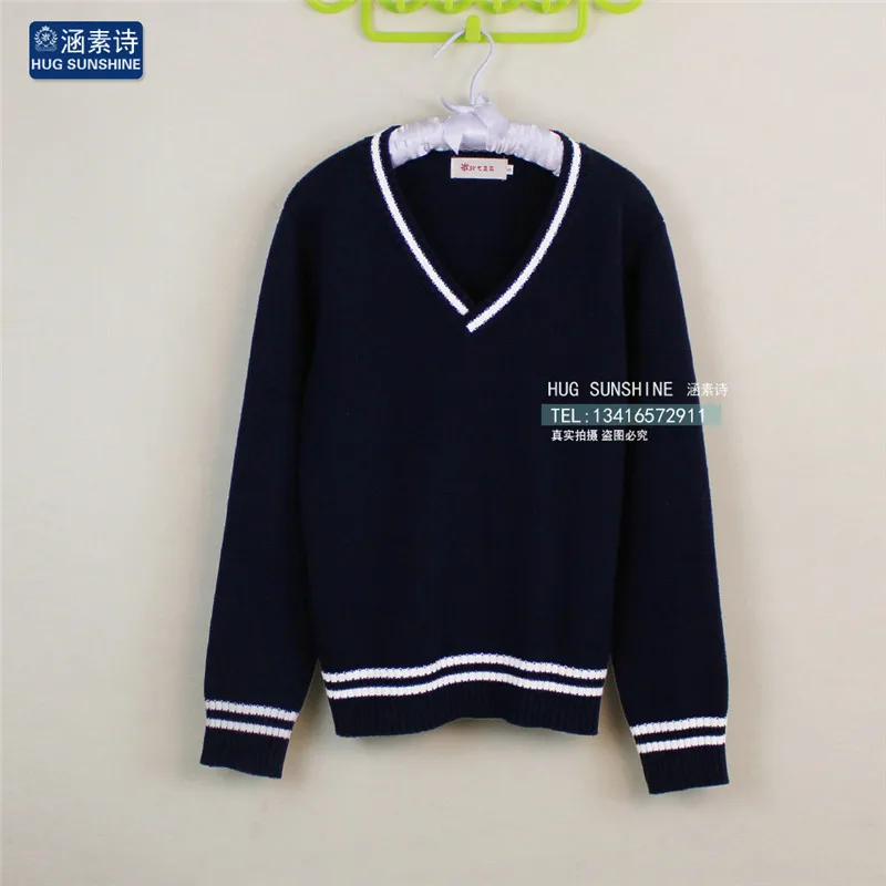 JK Cosplay Sweater Japan School Uniform V,neck Knitted Sweaters Cotton Long,sleeve Preppy