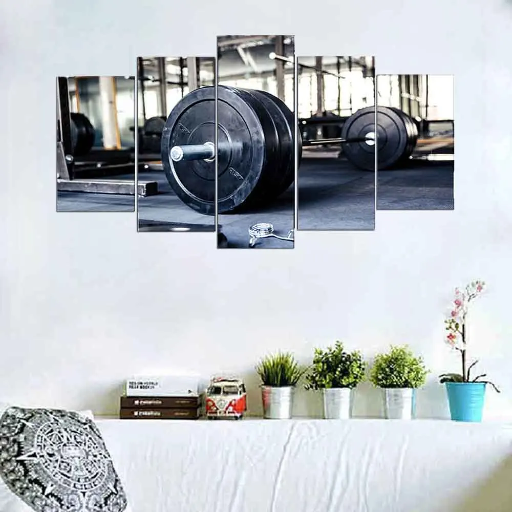 5 Piece Printed Weightlifting Sports Gym Fitness canvas painting poster