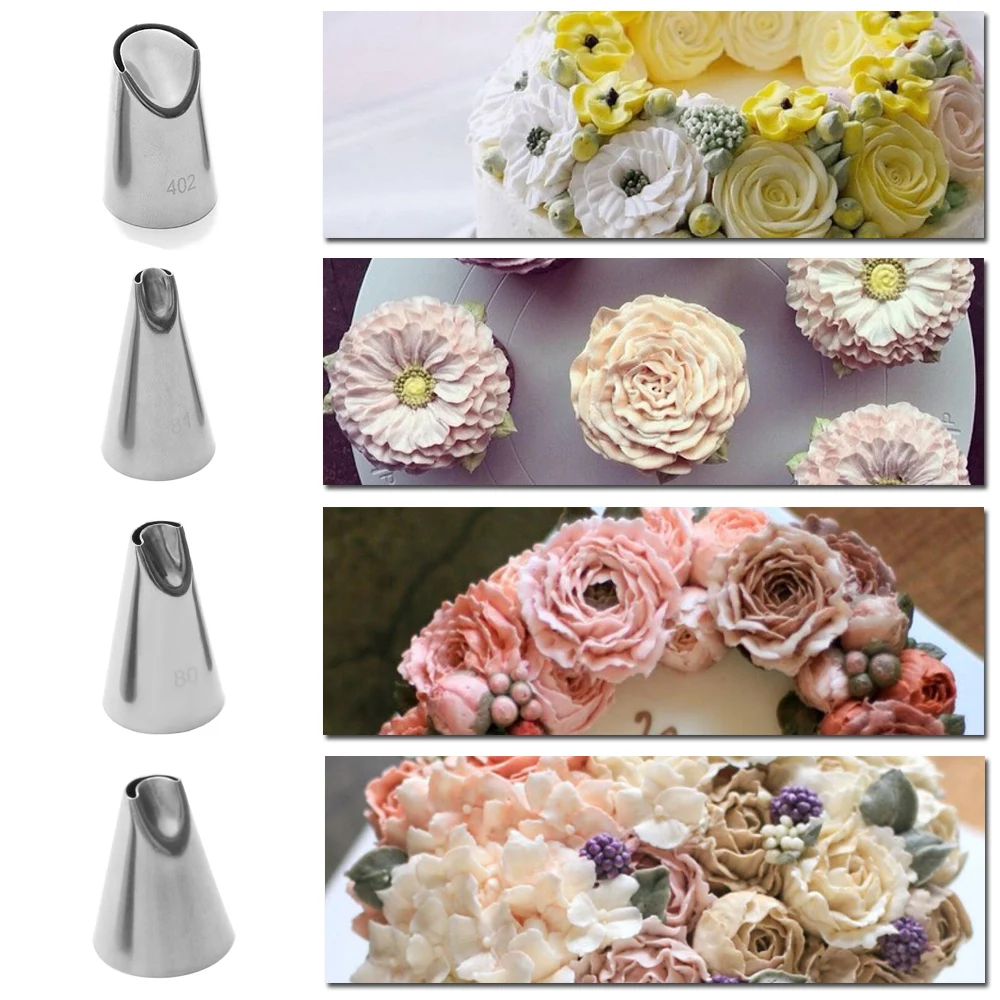 

2019New 1pc Useful Stainless Steel Russian Nozzle Tulip FlowersIcing Piping Tips DIY Pastry Decor Kitchen Pastry Baking Tool