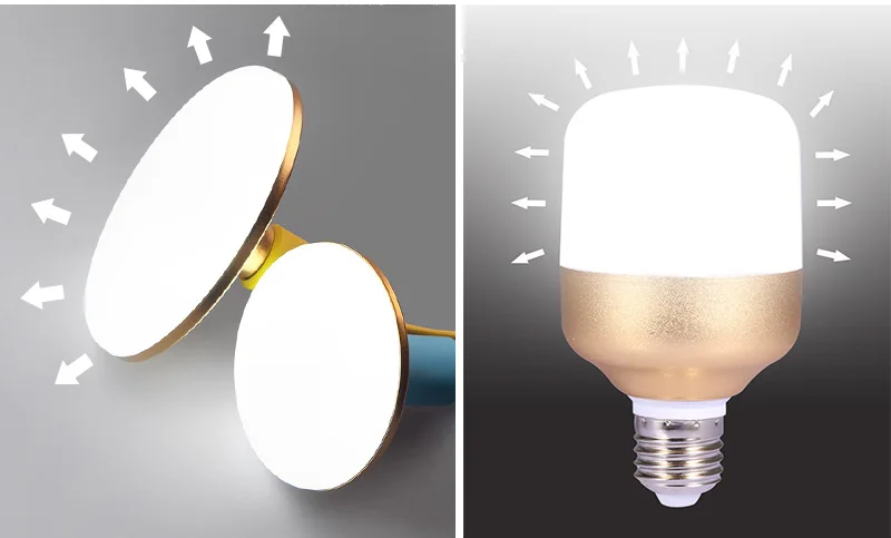 Светодиодный светильник Bombilla, светодиодный, E27, 15 Вт, 20 Вт, 30 Вт, 40 Вт, 50 Вт, 60 Вт, лампада, светодиодный, 220 В, 230 В, 240 в, прожекторы, UFO B22/E27, светодиодный светильник для домашнего освещения