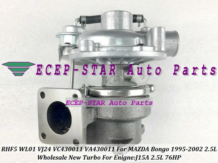 RHF5 WL01 VJ24 VC430011 VA430011 VB430011 Turbo Turbine Turbocharger For MAZDA Bongo 1995-2002 Engine J15A 2.5L 76HP (4)