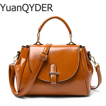 

Classic Oil Wax Leather Totes Luxury Handbags Women Bags Designer Vintage Brown Crossbody Messenger Bags Ladies Bolsa Feminina