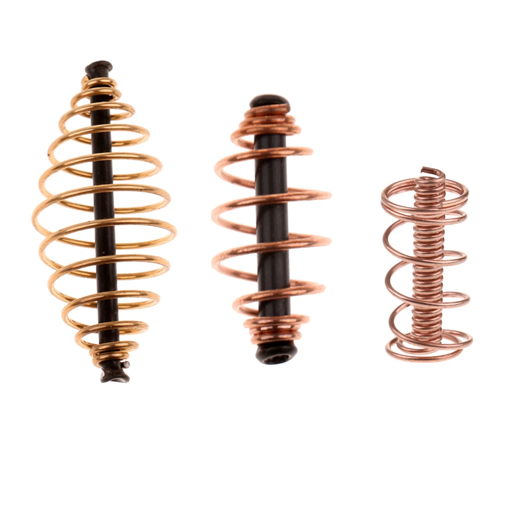 10pcs Metal Coil Inline Spring Fishing Feeders Carp Fishing Tackle Swim Feeders Fishing Tackle