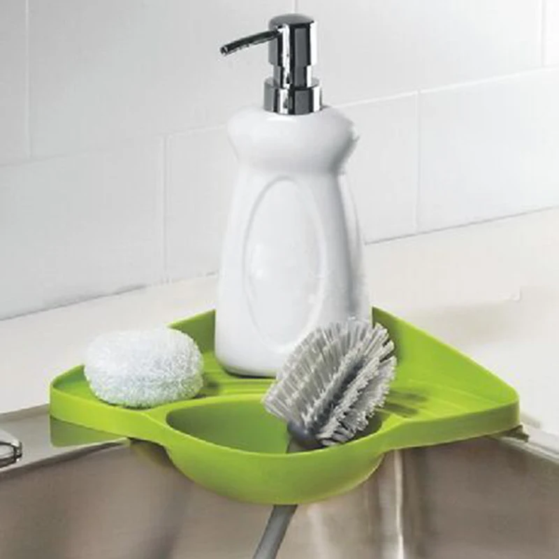 

Multifunctional Draining Rack Sink Corner Sponge Storage Shelf for Kitchen Sink drain rack H99F