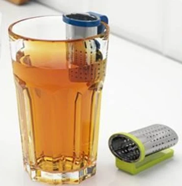 

200pcs/lot OBR Reusable tea infuser stainless steel with Handle Tea Strainer Teapot tea bag Infuser Filter Household Brewing