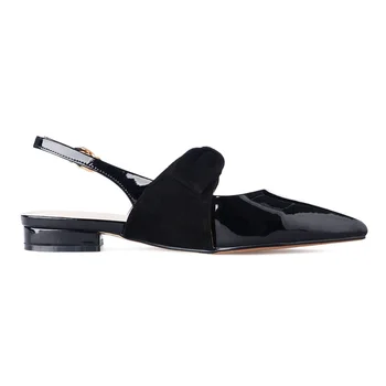 

2019 summer women's sandals fashion design bow decoration pointed toe comfortable real leather lining women's sandals