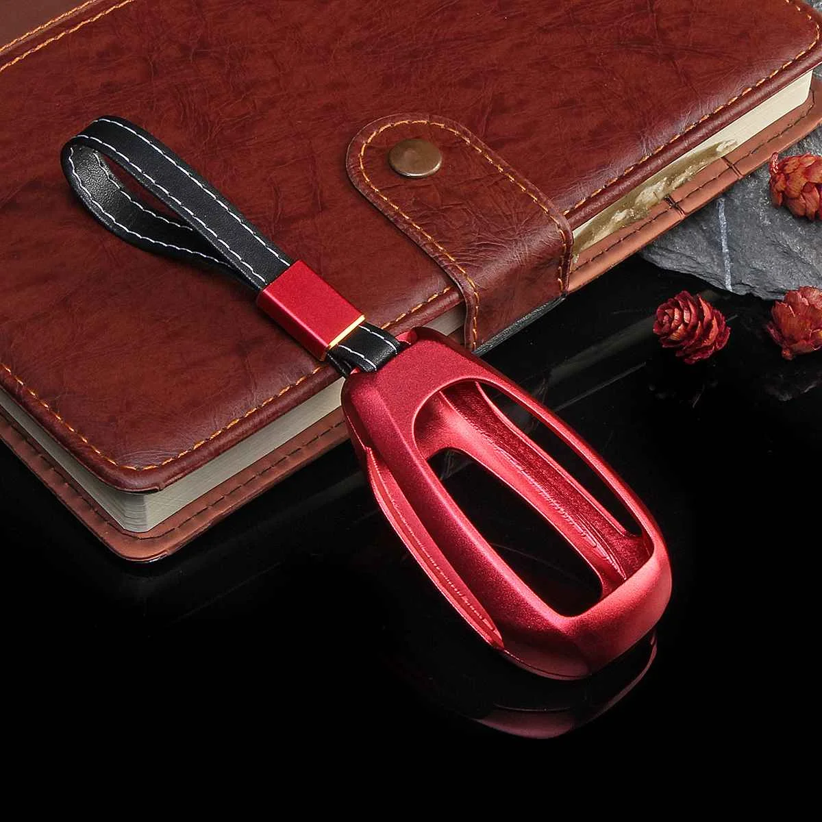 Красный Для автомобилей из алюминиевого сплава Key Holder чехол сумка для Alfa Romeo Giulia стельвио ключ защиты отверстия стайлинга автомобилей подарок Фирменная Новинка - Название цвета: Красный