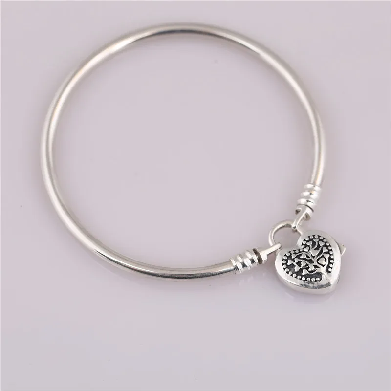 

New 925 sterling silver bracelet Original bracelet World tree heart-shaped padlock Suitable for ladies