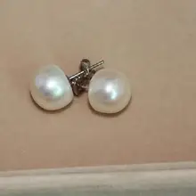 11-12 мм супер большой размер натуральный жемчуг серьги культивированные свадебные серьги пресноводные модные ювелирные изделия