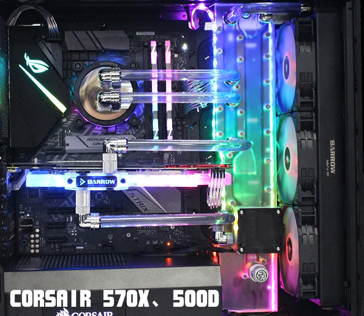 Курган CR570X-SDB, водные платы для Corsair 570X/500D чехол, для Intel cpu водоблок и один/двойной GPU зданий