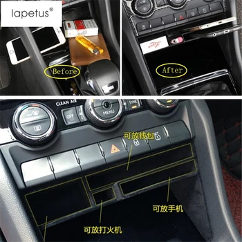 

Lapetus Accessories Fit For Skoda Kodiaq 2017 - 2020 Central Control Multifunction Container Storage Box Molding Cover Kit