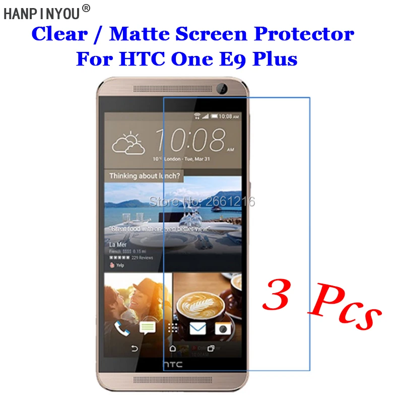3 шт./лот защитная пленка для экрана HTC One E9 Plus + 5 дюйма | Мобильные телефоны и