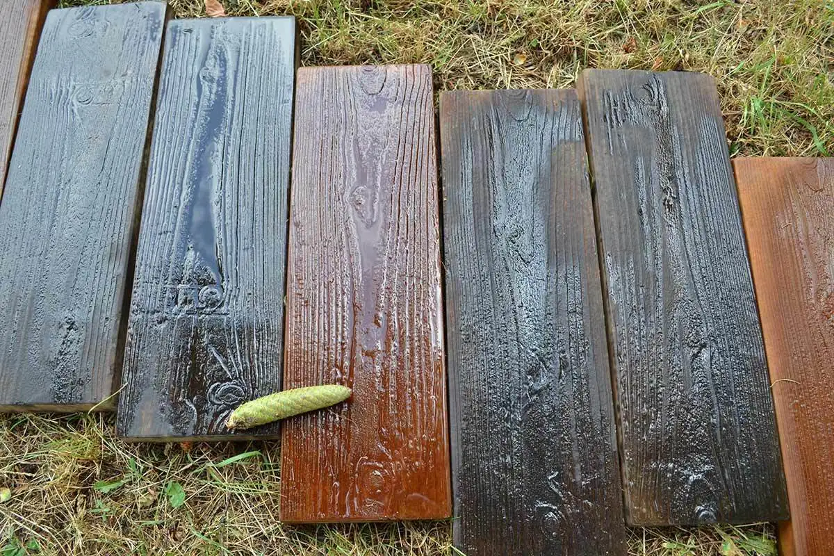 2 Molds Old Wooden Log Boards Stone Concrete Mould Molds Garden