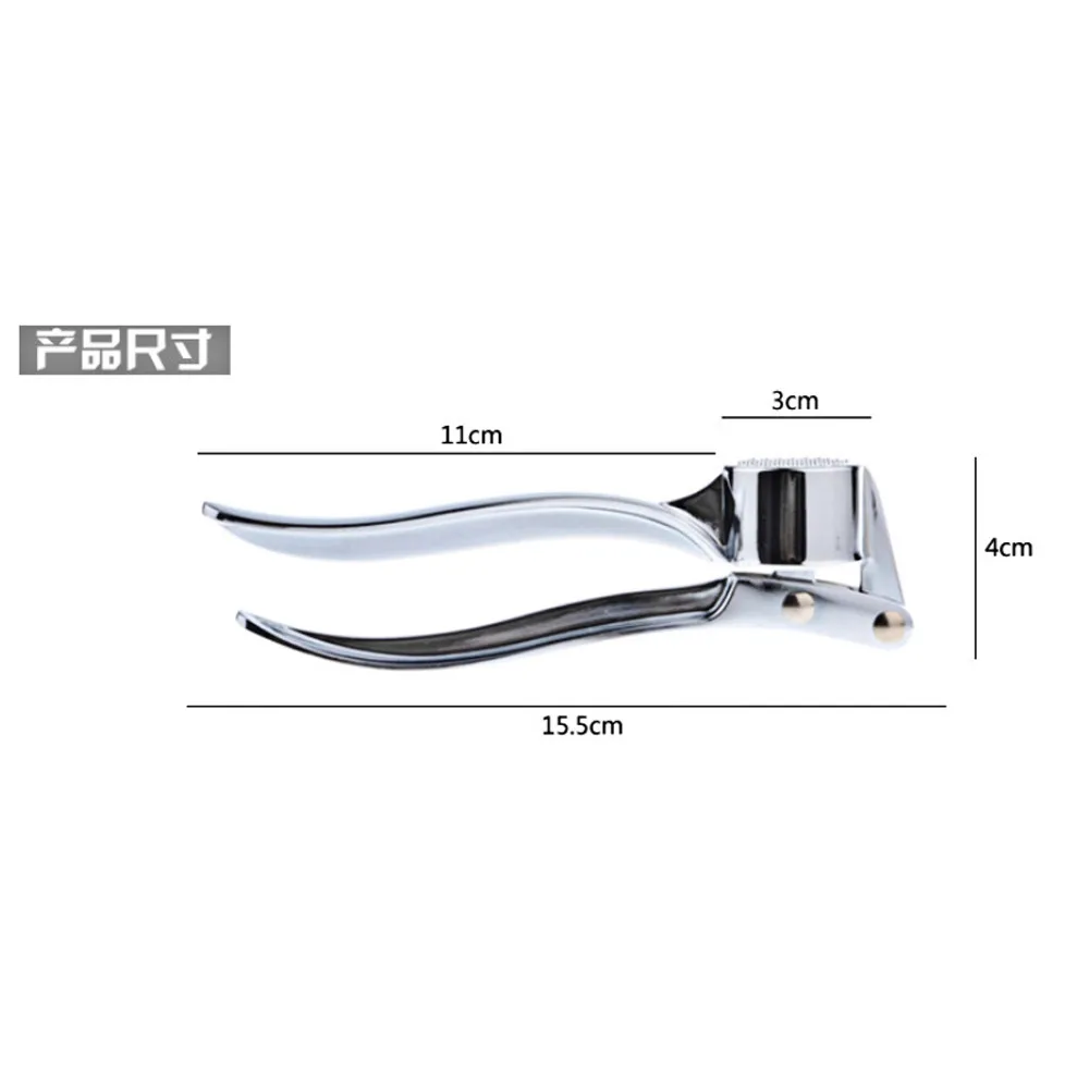Нержавеющая Сталь Чеснок Пресс дробилка 15,5X3X4 см нетоксичный безопасный легко чистящийся соковыжималка домашний креативный кухонный мясорубка Инструмент