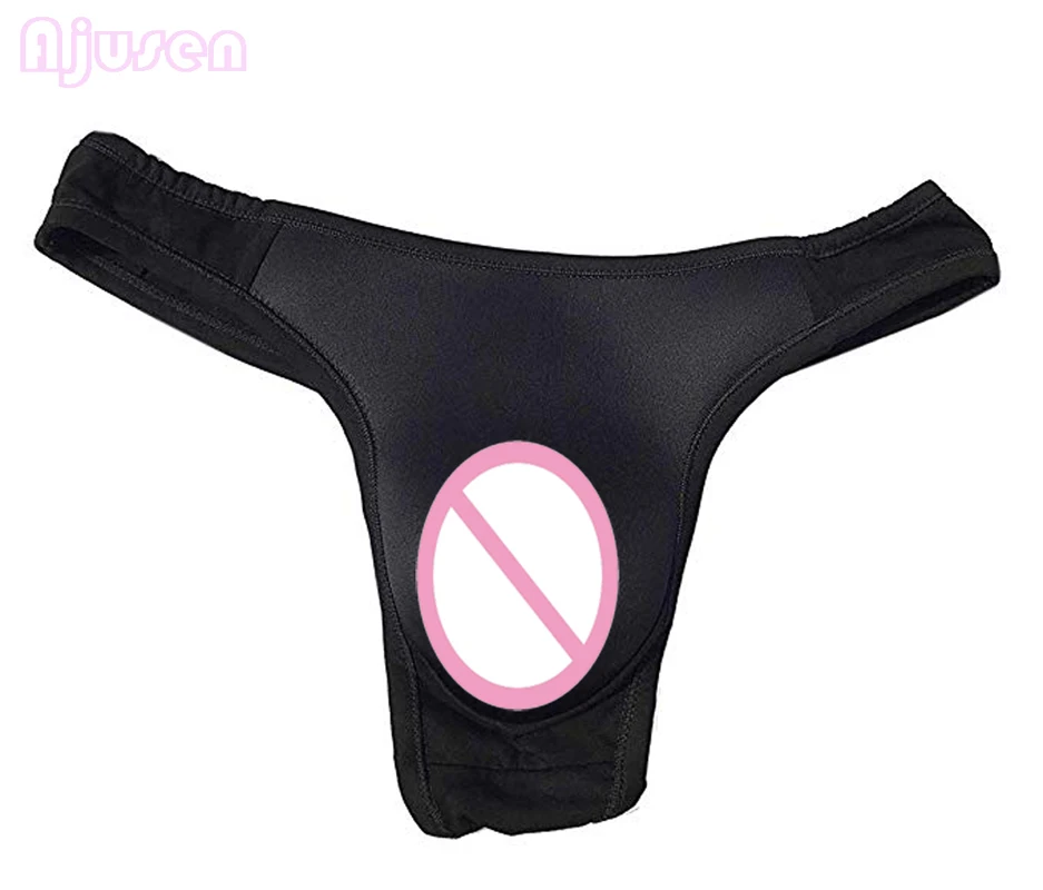 Fake Vagina Underwear Sexy G Strings Hiding Gaff Shapewear Ajusen for