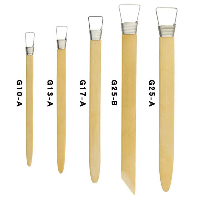 

1Pcs DIY Art Manual Clay Tool Scrapers Toothed Bamboo Clay Tool Scraper Portable Pottery Plasticine Supplies carving Accessories