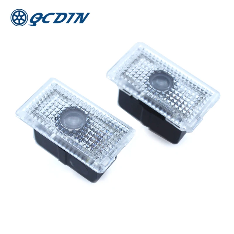 QCDIN Pair for TESLA Model S Car Door Logo Projector Light LED Welcome Logo Light for