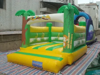 

4x3m jungle theme inflatable open jumping house