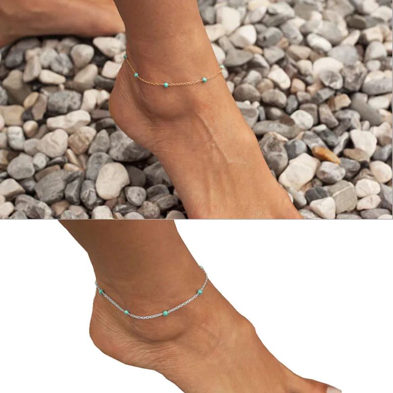Женская цепочка с бисером на лодыжку ногу браслет ювелирные изделия|anklet foot|chain