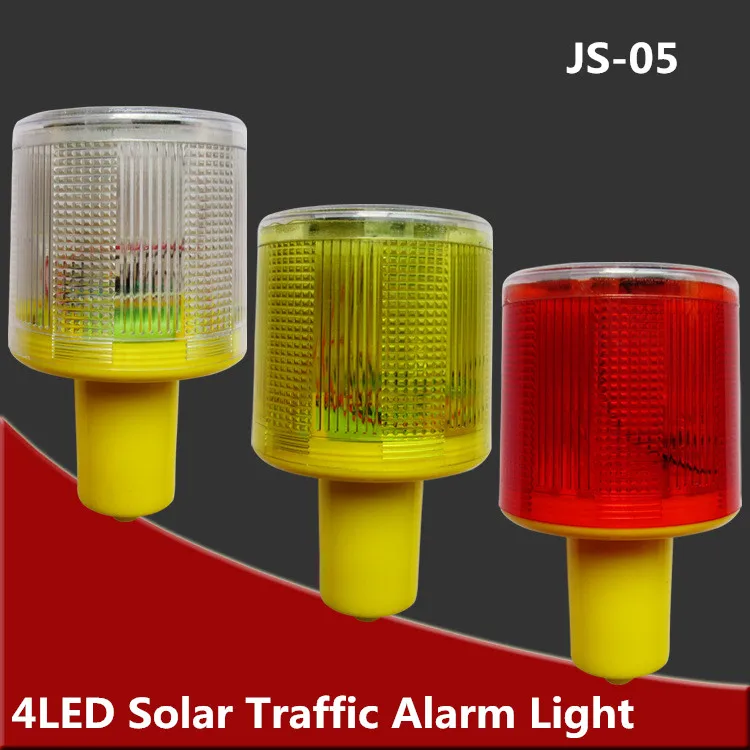 4LED Solar Warning Lights , Traffic / Tower Signal Lamp , Red/yellow/white Flash light