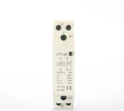 Din rail CT1 2 P 25A бытовой ac модульный контактор 2NO