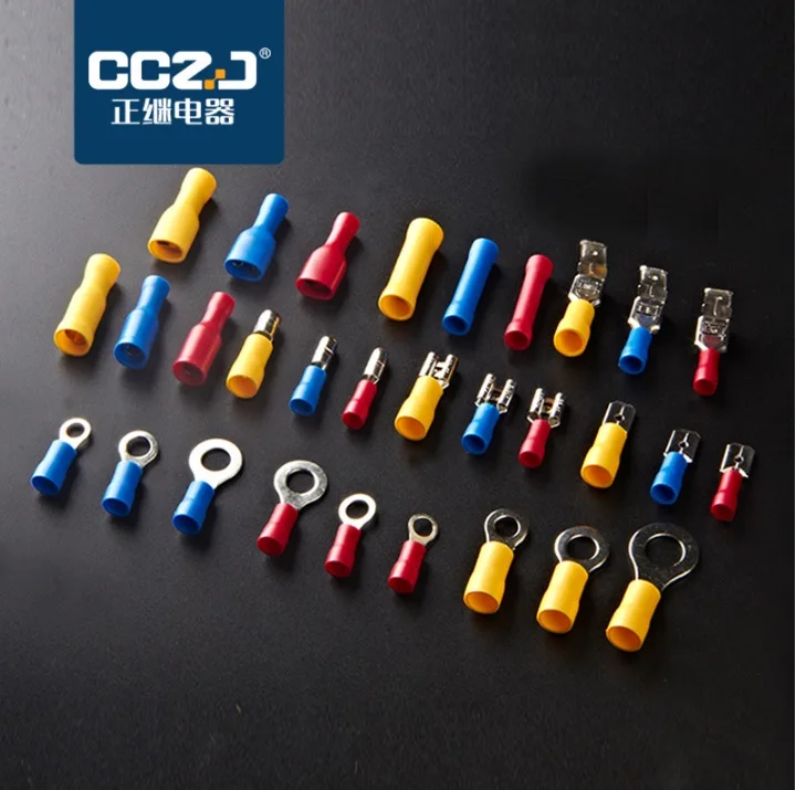 

480 Pcs Assorted Insulated Electrical Electrical Wire Terminals Crimp Connectors Spade Set / Red Copper Contacts