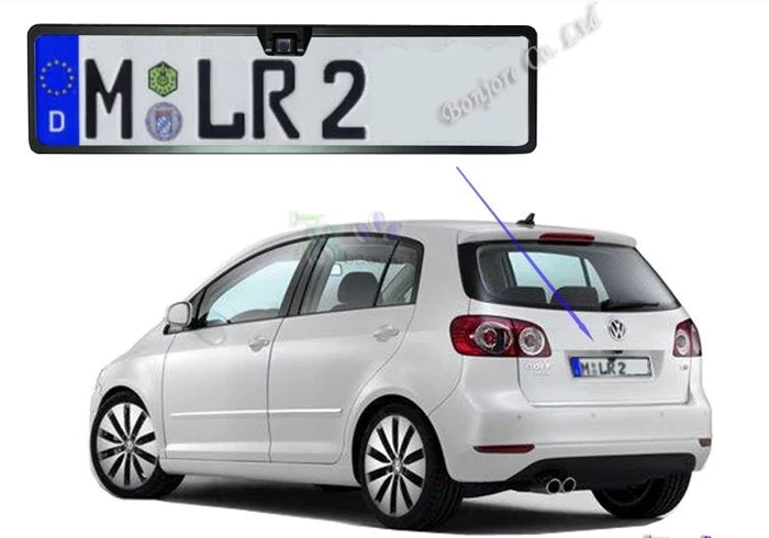Koorinwoo 4," TFT lcd парковочная Европейская Рамка для номерного знака 16 светодиодов камера заднего вида Автомобильный дисплей монитор Поддержка NTSC/PAL