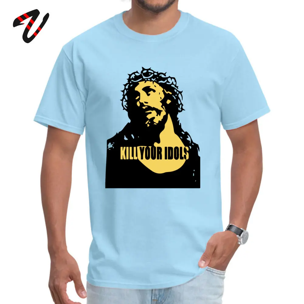 3D Printed 100% Cotton T Shirt for Men Short Sleeve Funny Tops & Tees Funny Summer/Fall Round Neck T-shirts Casual As Worn By Axl Rose Kill Your Idols Mens Guns light