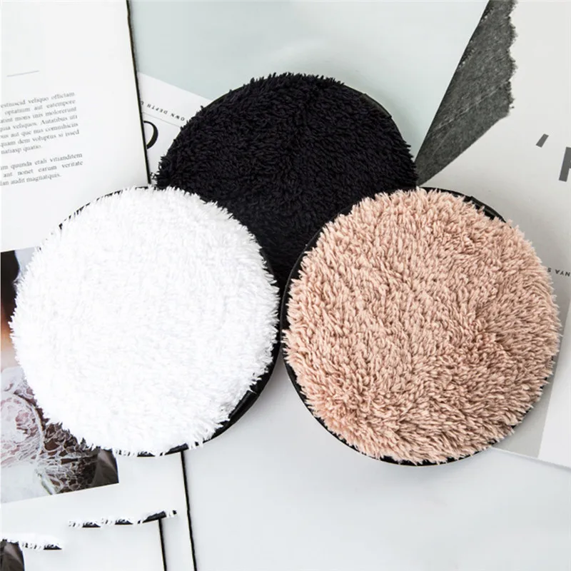 

3 Colors 1PCS Lazy Makeup Remover Double-sided Microfiber Suede Gentle Makeup Remover Soft and Clean Makeup Remover Puff