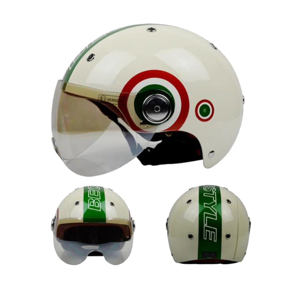 BEON мотоциклетный шлем Casco Moto Capacetes Ретро Винтаж Байкер скутер полуоткрытый мото