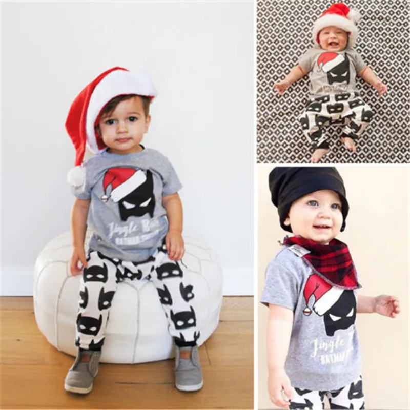 Toddler Kids Baby Boy Girls Summer Clothes Sets Christmas Batman getSubject() aeProduct. - Toddler Kids Baby Boy Girls Summer Clothes Sets Christmas Batman