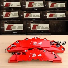 Car styling RS S line Door/window Emblem Logo PVC Race Trim Stickers Caliper Disc Brake wheel cylinder For Audi A3 A4 A5 A6 Q7