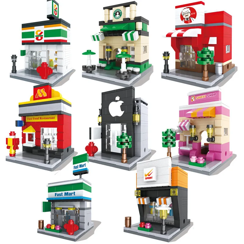 

Nice Street Building Blocks Compatible with Legoingly Model Building Bricks Sets Educational Toys for Children Gifts Brinquedos